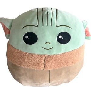 Star Wars '21 The Child Grogu Mandalorian Lg 22"x20"x14" Squishmallow Plush Toy
